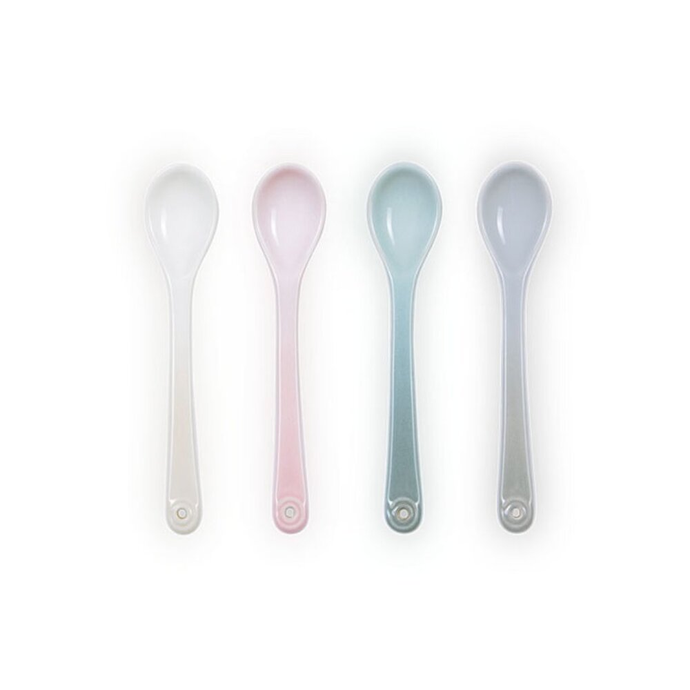 NIB LE CREUSET Multi Color Stoneware Calm Collection Spoon, Set of 4